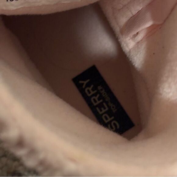 Sperry Saltwater Duck Boots Pink Rubber Fleece Teddy Waterproof- Size 8.5 - Picture 9 of 10